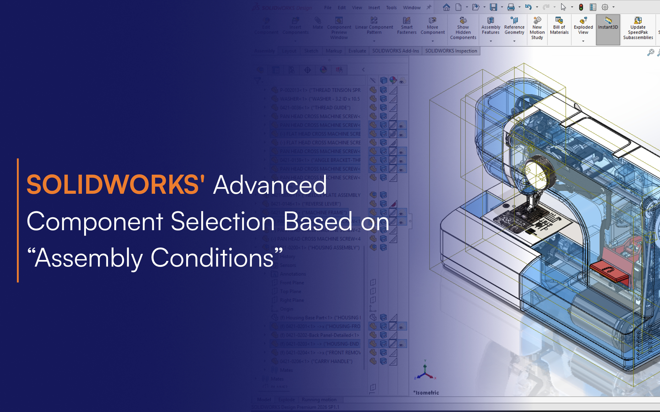 SOLIDWORKS Assembly Condition-Based Component Selection